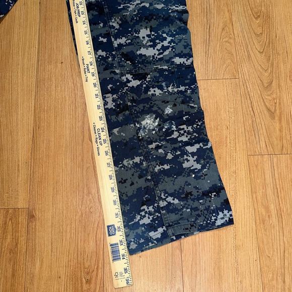 USN US NAVY BLUE Digital CAMO Cargo Military BDU Uniform Pants - SMALL LONG - Picture 5 of 8